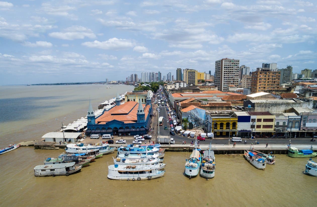 Panoramic view of the Port of Belém and Guajará Bay